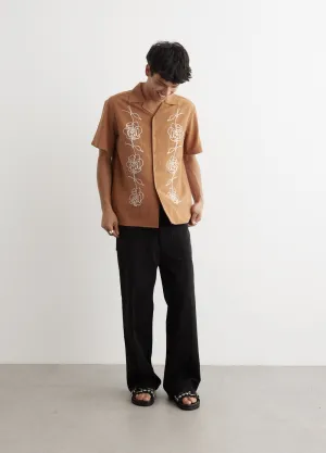 Chain Stitched Camp Collar Shirt
