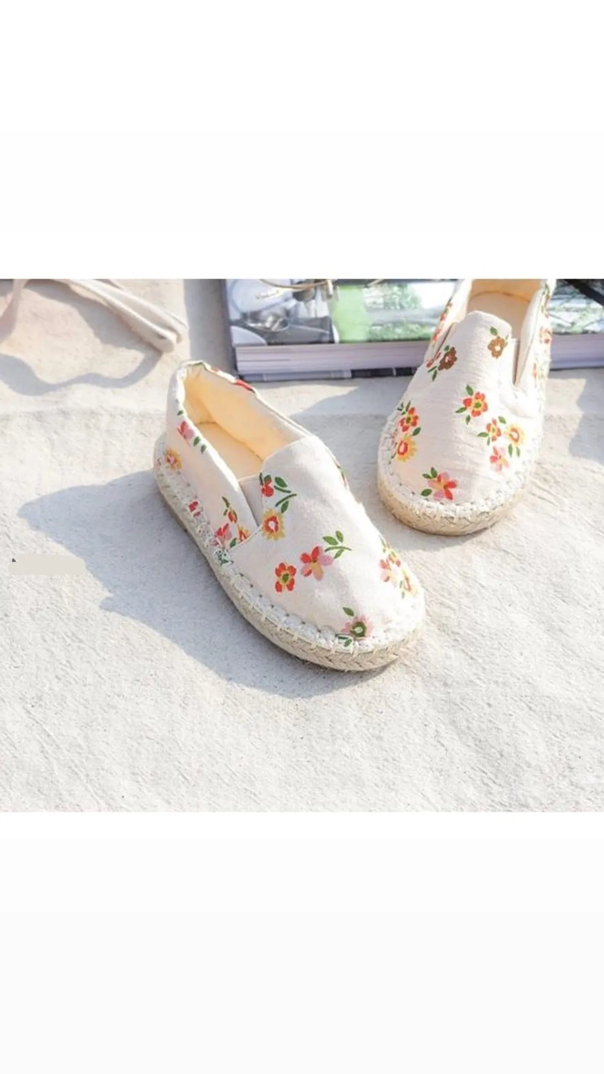 Floral slip-on shoes